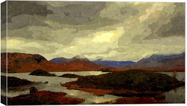 glencoe,scotland - wet Canvas Print by dale rys (LP)