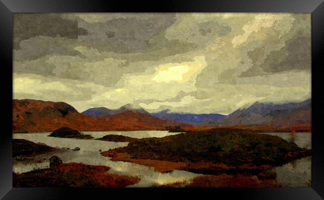 glencoe,scotland - wet Framed Print by dale rys (LP)