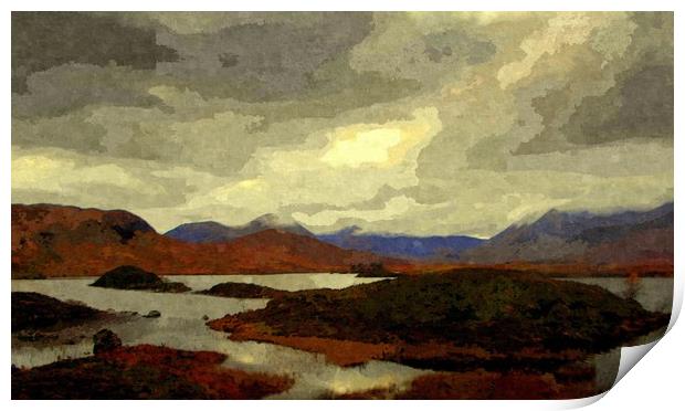 glencoe,scotland - wet Print by dale rys (LP)