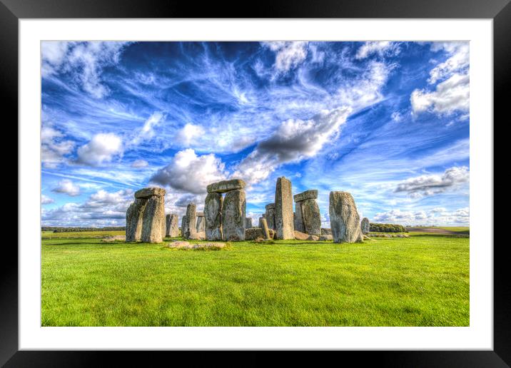 Stonehenge Ancient Britain Framed Mounted Print by David Pyatt