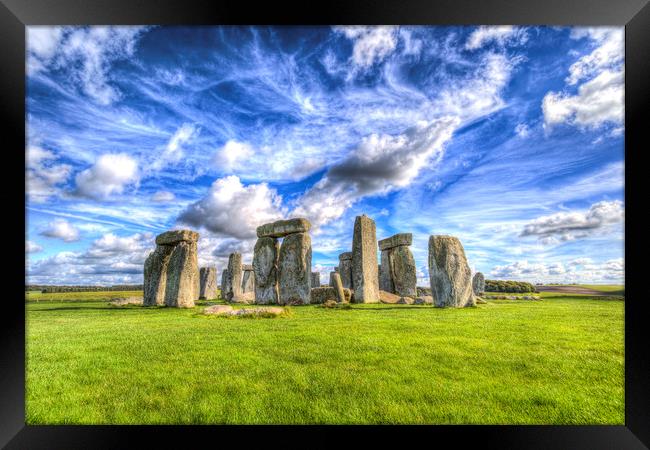 Stonehenge Ancient Britain Framed Print by David Pyatt