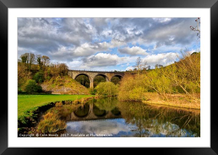Headstone Viaduct on the Monsal Trail in the Peak  Framed Mounted Print by Colin Woods