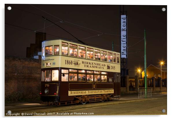 Birkenhead Corporation Tramways  Acrylic by David Chennell