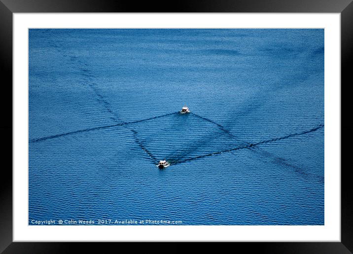 Boats onLake Titicaca, Bolivia Framed Mounted Print by Colin Woods