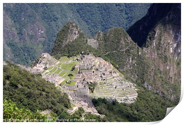 Inca Trail To Machu Picchu  Print by Aidan Moran