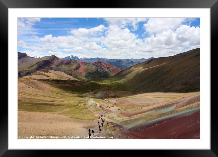 View From Palomani Pass, Peru  Framed Mounted Print by Aidan Moran