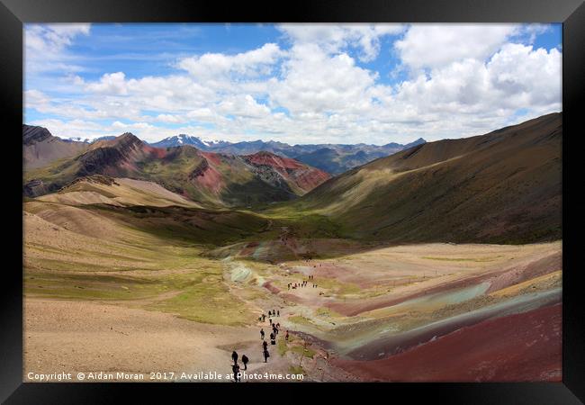 View From Palomani Pass, Peru  Framed Print by Aidan Moran