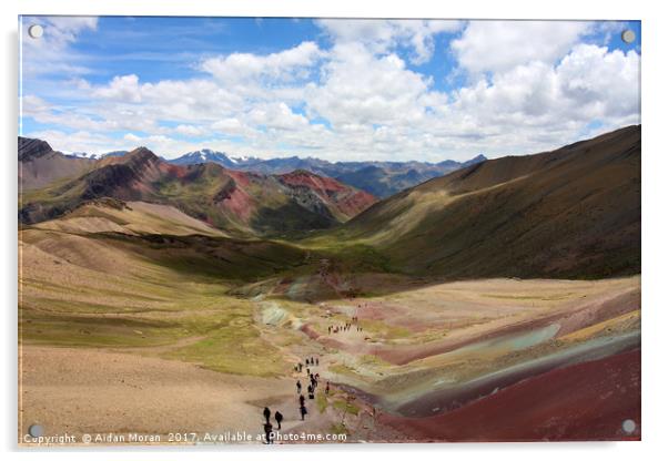 View From Palomani Pass, Peru  Acrylic by Aidan Moran