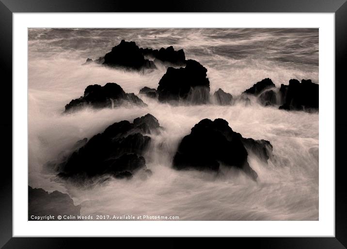 Water and Rocks Framed Mounted Print by Colin Woods