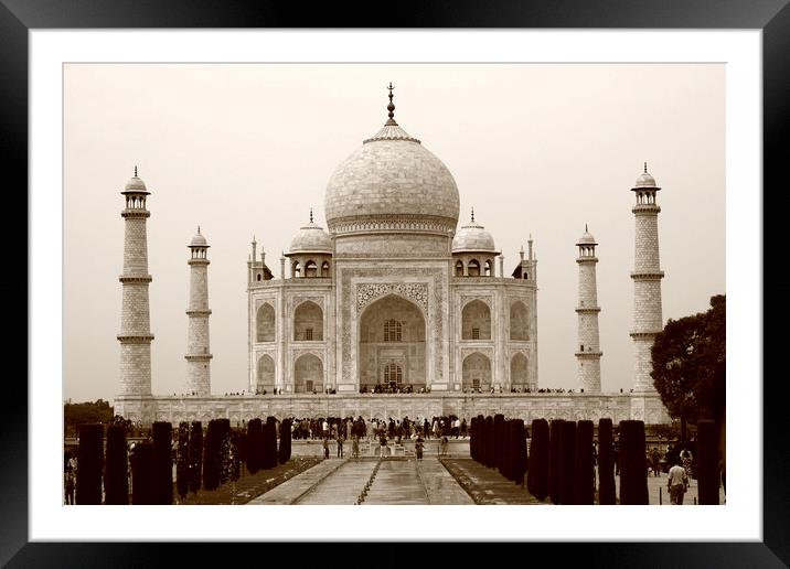 The Taj Mahal At Agra, India Framed Mounted Print by Aidan Moran