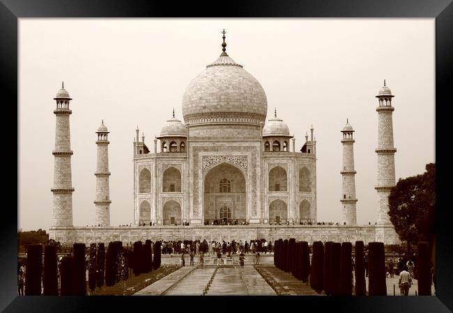 The Taj Mahal At Agra, India Framed Print by Aidan Moran