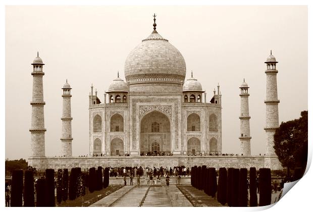 The Taj Mahal At Agra, India Print by Aidan Moran