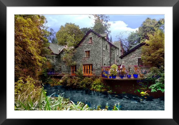 Grasmere Houses Cumbria  Framed Mounted Print by Irene Burdell