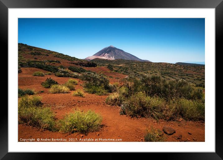 Scenic landscape in Teide National Park, Tenerife, Framed Mounted Print by Andrei Bortnikau