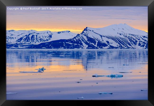 Arctic Summer on Spitsbergen Coast Framed Print by Pearl Bucknall