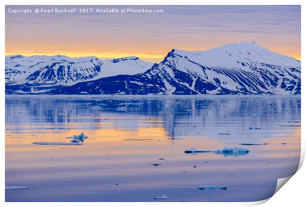 Arctic Summer on Spitsbergen Coast Print by Pearl Bucknall