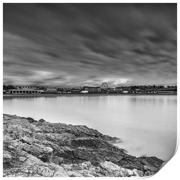 Two Minutes At Barry Island Square Crop Print by Steve Purnell