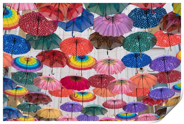 Umbrella Skies Print by benny hawes