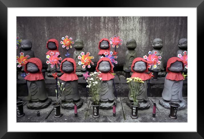 Jizo Children Protector Framed Mounted Print by Luc Novovitch