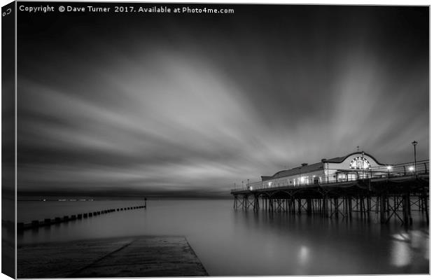 Cleethorpes Pier at Dusk Canvas Print by Dave Turner