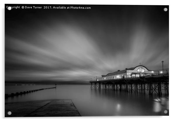 Cleethorpes Pier at Dusk Acrylic by Dave Turner