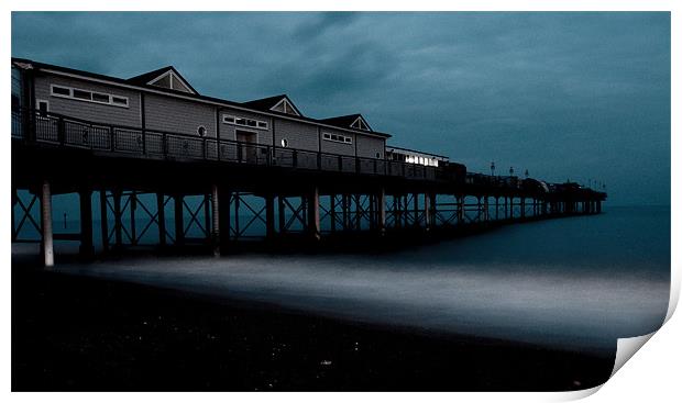 Teignmouths pier at dusk Print by Rob Hawkins