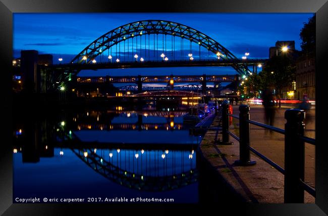 Tyneside Lights Framed Print by eric carpenter