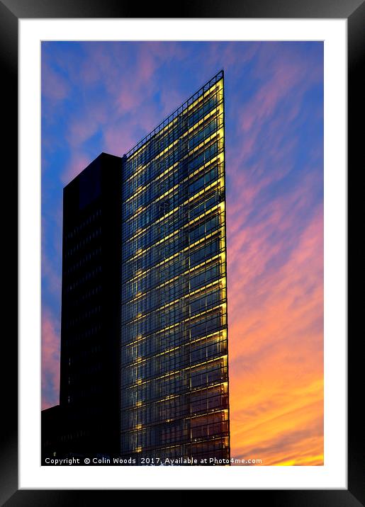 The Renzo Piano Building, Berlin Framed Mounted Print by Colin Woods