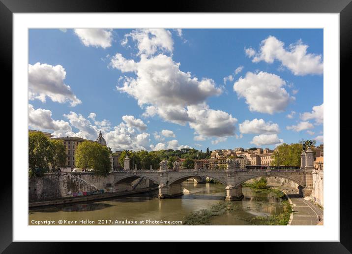 Ponte Vittorio Emanuele II Framed Mounted Print by Kevin Hellon