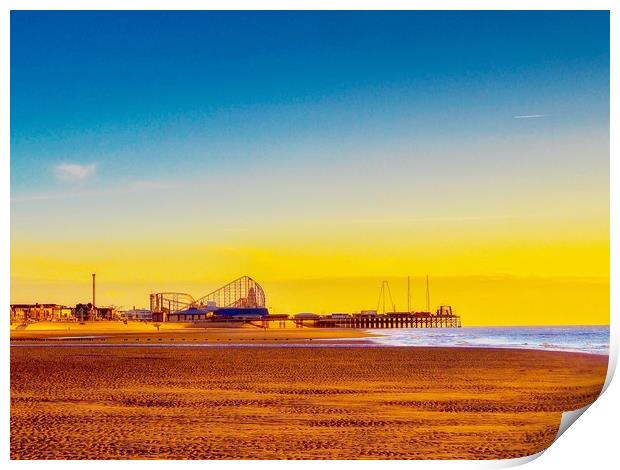 South Pier Print by Victor Burnside