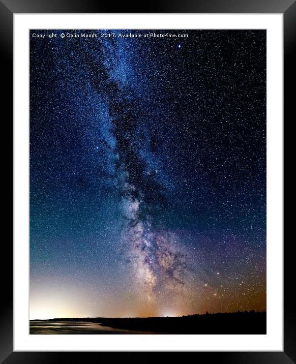 Milky ay over Kelly's Beach, New Brunswick Framed Mounted Print by Colin Woods