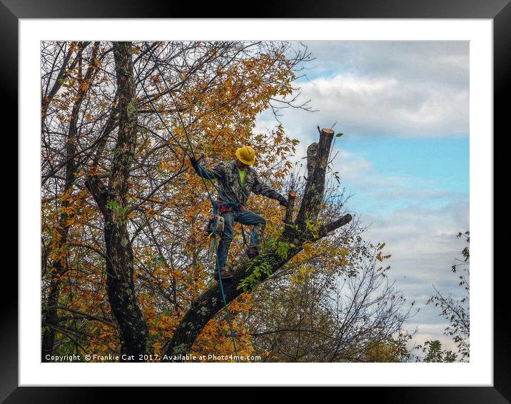 Tree Surgeon Framed Mounted Print by Frankie Cat