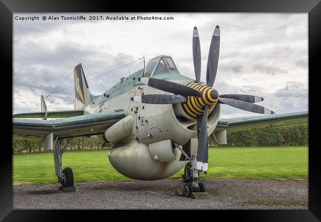 Fairey Gannet AEW.3 XP226 Framed Print by Alan Tunnicliffe