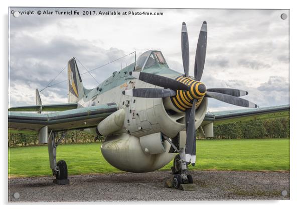 Fairey Gannet AEW.3 XP226 Acrylic by Alan Tunnicliffe