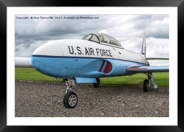 Lockheed T33 - A Framed Mounted Print by Alan Tunnicliffe