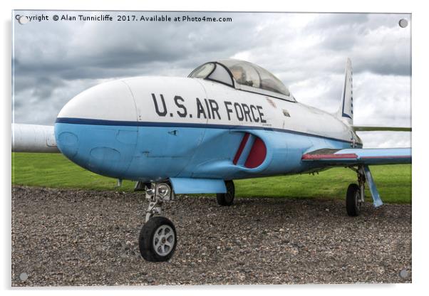 Lockheed T33 - A Acrylic by Alan Tunnicliffe