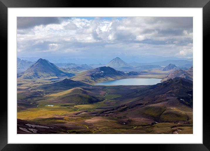 Volcanic Landscape, Alftavatn Iceland Framed Mounted Print by David Forster