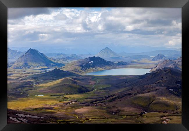 Volcanic Landscape, Alftavatn Iceland Framed Print by David Forster