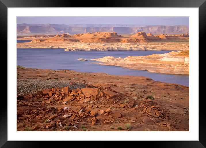 Lake Powell at Sunrise Framed Mounted Print by Luc Novovitch