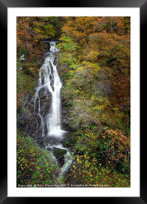Black Spout waterfall, Pitlochry Framed Mounted Print by Gary Alexander