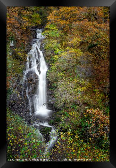 Black Spout waterfall, Pitlochry Framed Print by Gary Alexander