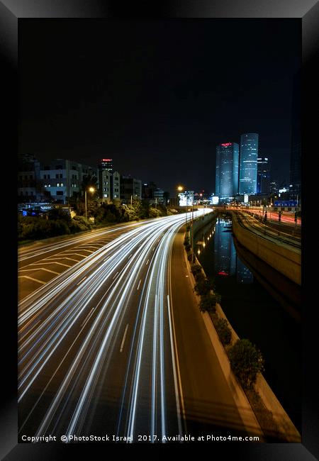 Tel Aviv at night Framed Print by PhotoStock Israel