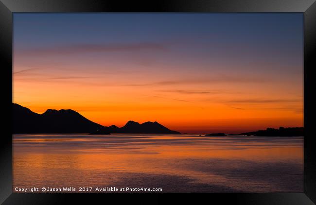 Slopes of the Peljesac Peninsula at sunrise Framed Print by Jason Wells