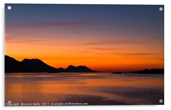 Slopes of the Peljesac Peninsula at sunrise Acrylic by Jason Wells