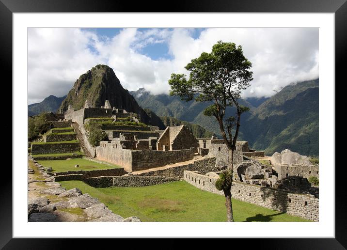 Central Plaza At Machu Picchu   Framed Mounted Print by Aidan Moran