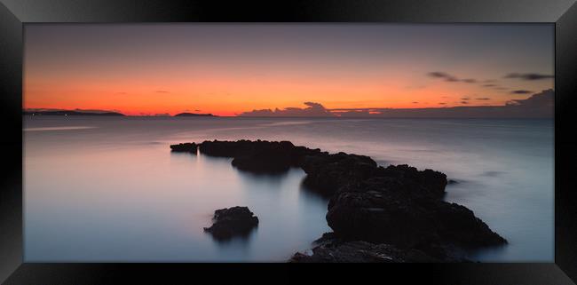 ibiza sunrise . Framed Print by kevin murch