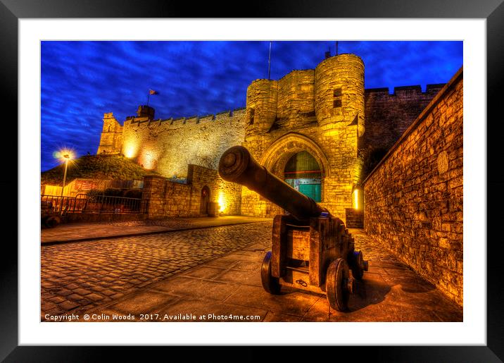 Lincoln Castle at Night Framed Mounted Print by Colin Woods