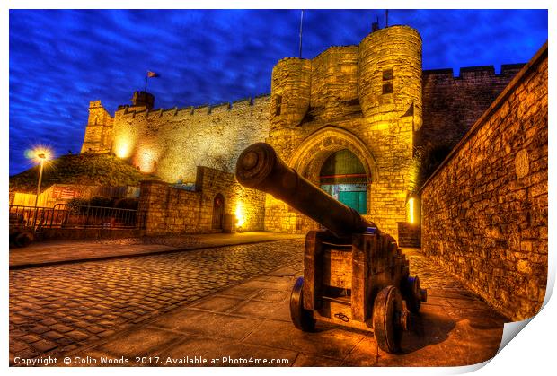 Lincoln Castle at Night Print by Colin Woods