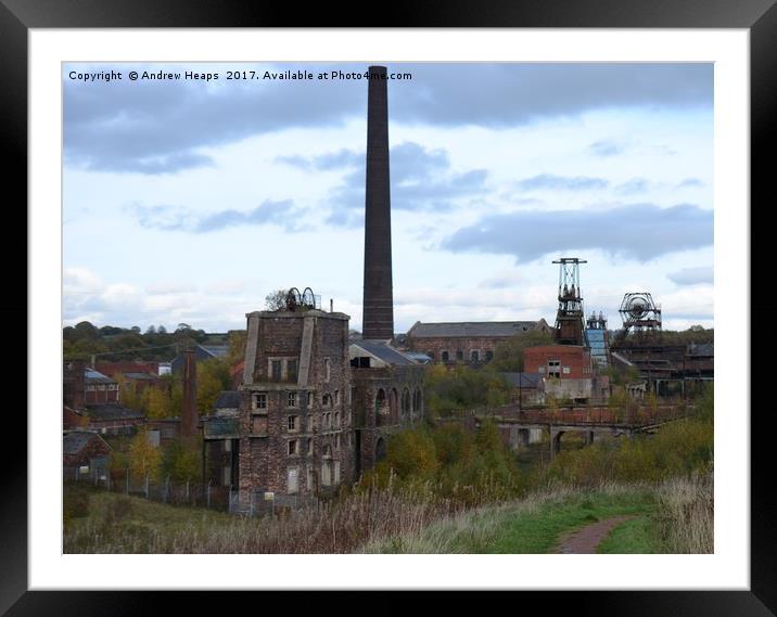 Chatterley Whitfield Colliery Framed Mounted Print by Andrew Heaps