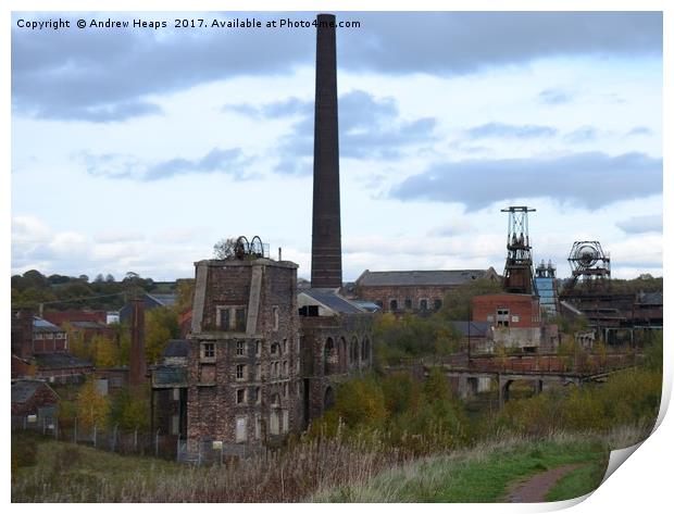 Chatterley Whitfield Colliery Print by Andrew Heaps